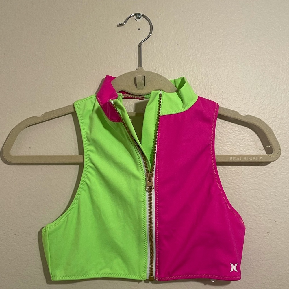 LoveShackFancy x Hurley Color Block Bikini Top